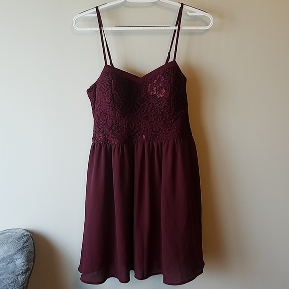 xhilaration burgundy dress